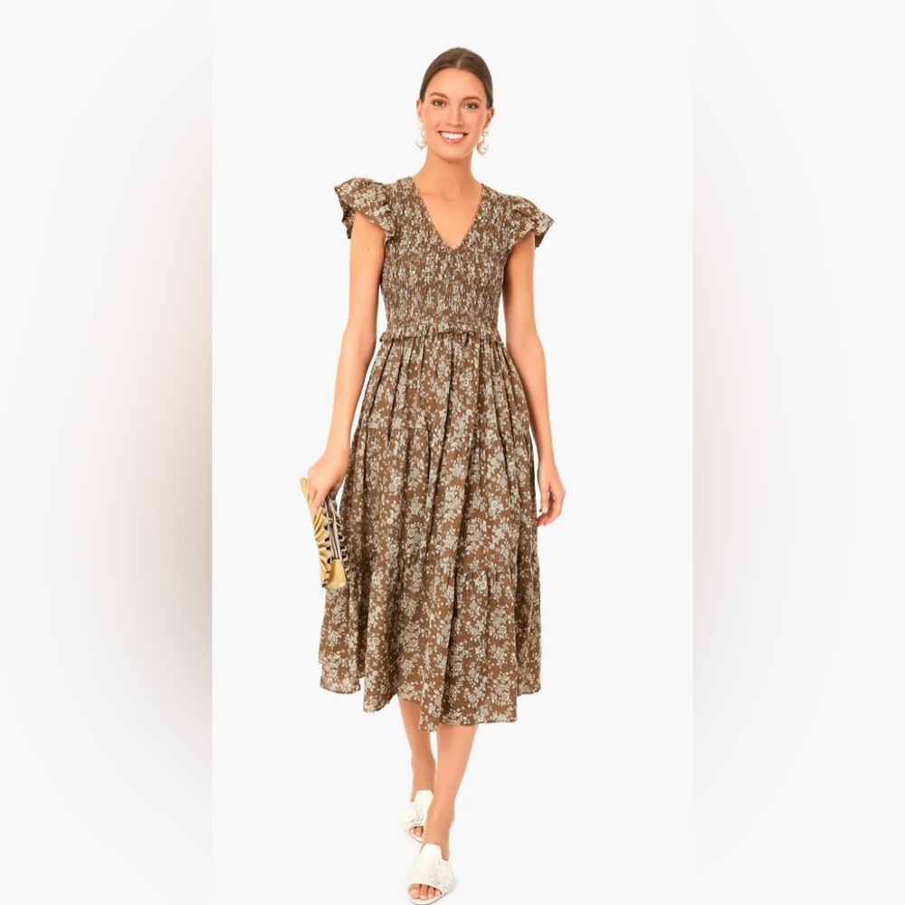 o.p.t. Phoebe Dress, Brown Floral